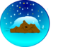 Bear Sleeping Under The Snow Clip Art